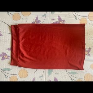 Orange Azules pencil skirt